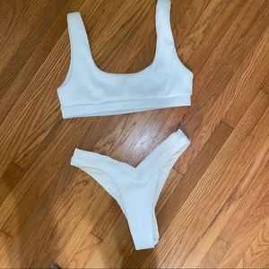ONEONESWIMWEAR white ribbed bikini